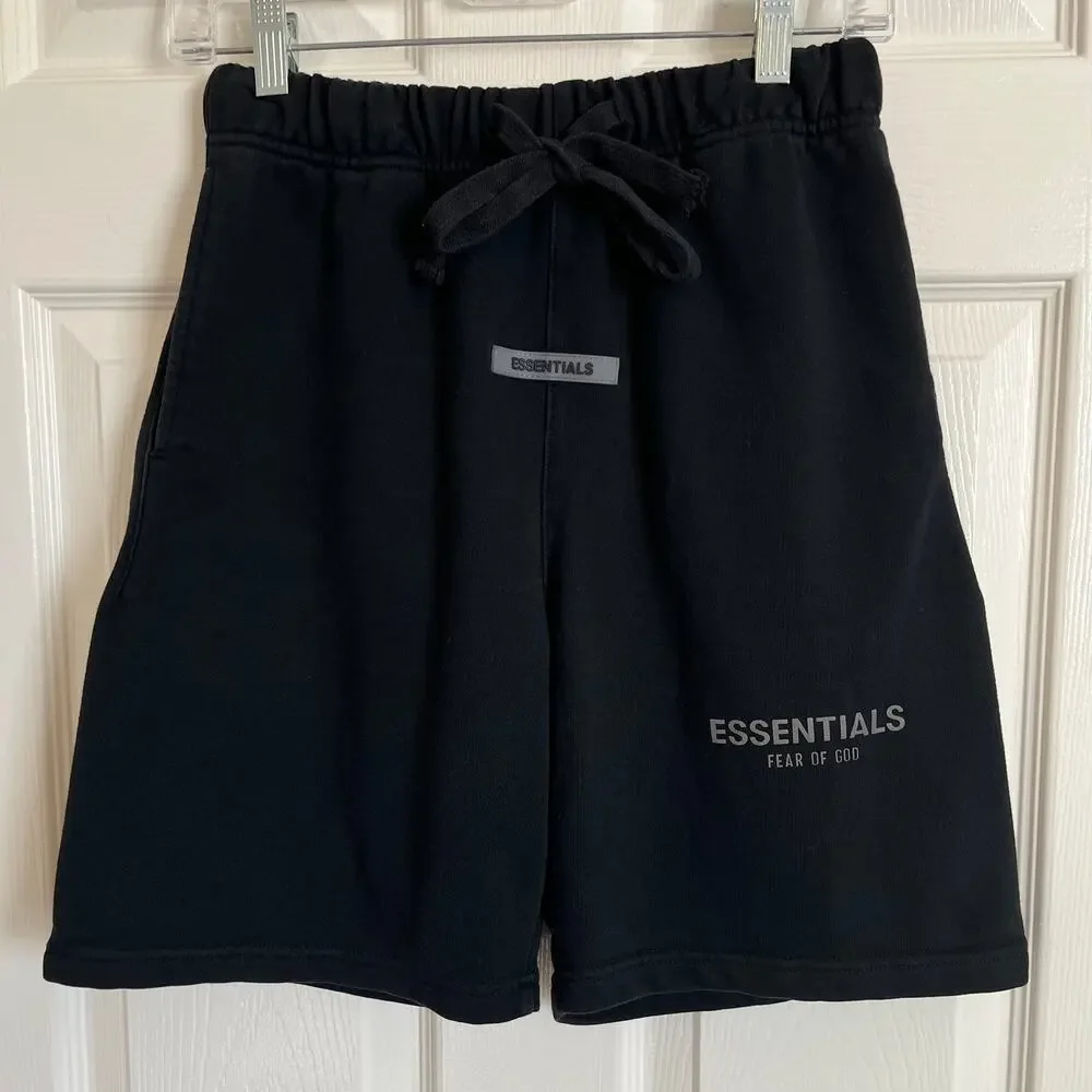 Essentials Fear of God Men’s Black Fleece Sweat Size L Short & Size M Tee Bundle